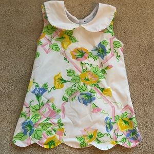 TBBC sleeveless toddler floral dress with collar.